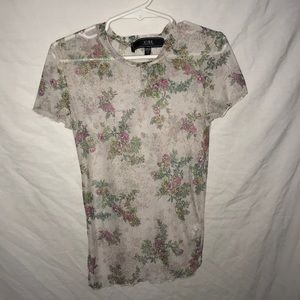 Mesh floral shirt